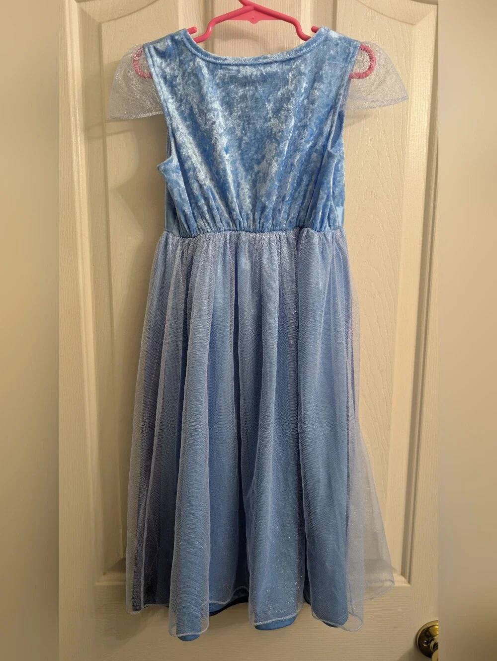 Kids Disney Elsa Light Blue Sparkle Dress Costume 6/6x